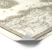 Poster Carte de L'Italie - Italie (Coin)