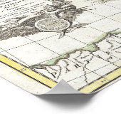 Poster Carte de l'Italie par Jean Janvier 1770 (Coin)