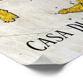 Poster Carte de l'Italie Votre texte (Coin)