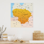 Poster Carte De Lituanie (Cuisine)