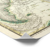 Poster Carte de l'océan Atlantique (Coin)