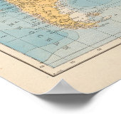 Poster Carte de l'océan Atlantique (Coin)