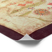 Poster Carte de l'océan Atlantique, vers 1550 (Coin)