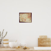 Poster Carte de l'océan Atlantique, vers 1550 (Cuisine)