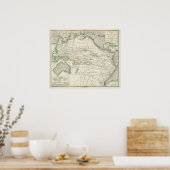 Poster Carte de l'océan Pacifique (Cuisine)