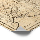 Poster Carte de l'Ohio (Coin)