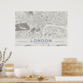 Poster Carte de Londres (Cuisine)