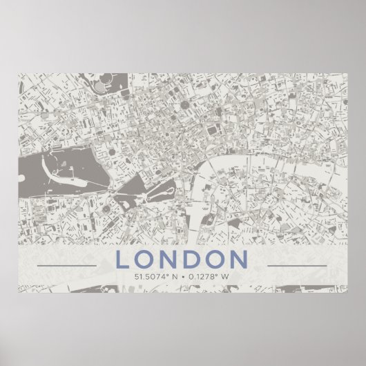 Poster Carte de Londres (Devant)