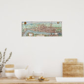 Poster Carte de Londres 1560 (Cuisine)