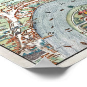 Poster Carte de Londres 1560 (Coin)
