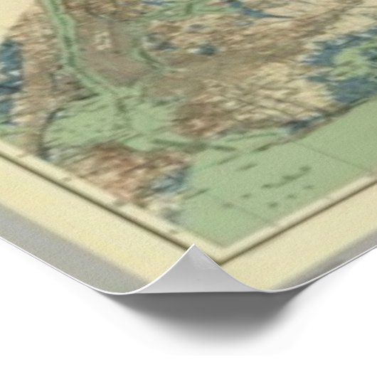 Poster Carte De Long Island (Coin)