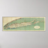 Poster Carte De Long Island (Devant)