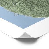 Poster Carte de l'Oregon (Coin)