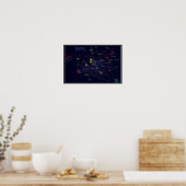 Poster Carte de l'univers d'Alibi Jones (Cuisine)