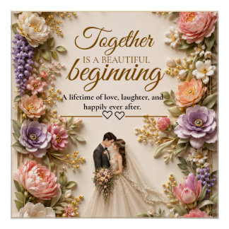 Poster Carte de luxe éditable pour invitation de mariage