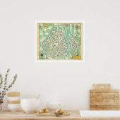 Poster Carte de Maastricht, de Civitates Orbis Terrarum (Cuisine)