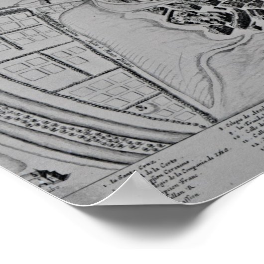 Poster Carte de Madrid (Coin)