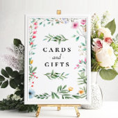 Poster Carte de mariage de fleur sauvage Cadeaux de signe