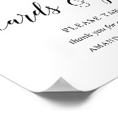 Poster Carte de mariage élégante typographie noire v1 (Coin)