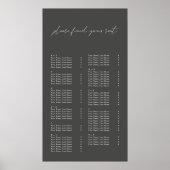 Poster Carte de mariage moderne simple élégant (Devant)