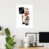 Poster Carte de menu de bienvenue - Chef cuisinier (Bureau à domicile)