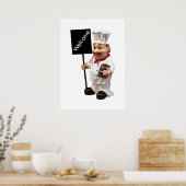 Poster Carte de menu de bienvenue - Cuisinier (Cuisine)