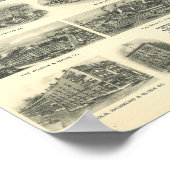 Poster Carte de Meriden Connecticut de 1918 (Coin)