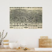 Poster Carte de Meriden Connecticut de 1918 (Cuisine)