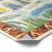 Poster Carte de Mexico et de l'environnement (Coin)