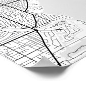 Poster Carte de Miami City + Marquer votre emplacement Po (Coin)