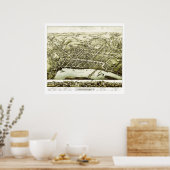 Poster Carte de Middletown Connecticut de 1877 (Cuisine)