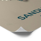 Poster Carte de migration de la grue de Sandhill - Minima (Coin)