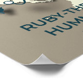 Poster Carte de migration des colibris à gorge rubis (Coin)