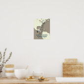 Poster Carte de migration des colibris à gorge rubis (Cuisine)