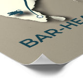 Poster Carte de migration des oies à tête de barre - Mini (Coin)