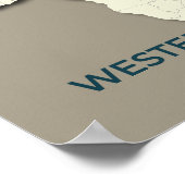 Poster Carte de migration du balbuzard occidental - Vinta (Coin)