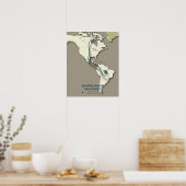 Poster Carte de migration du bécasseau semi-palmé - minim (Cuisine)