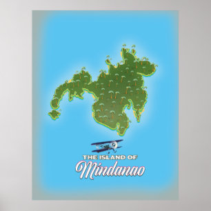 Poster Carte de Mindanao