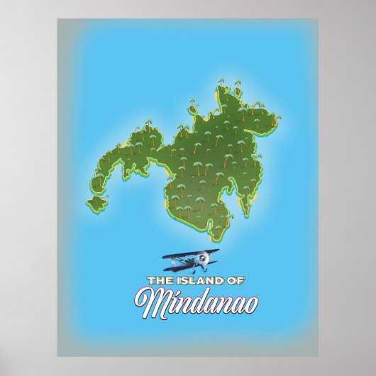 Poster Carte de Mindanao (Devant)