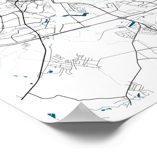 Poster Carte de Minsk (Coin)