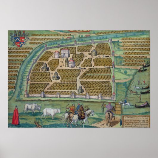 Poster Carte de Moscou (Devant)