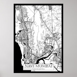 Poster Carte de Navi Mumbai Maharashtra