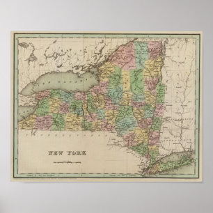 Poster Carte de New York