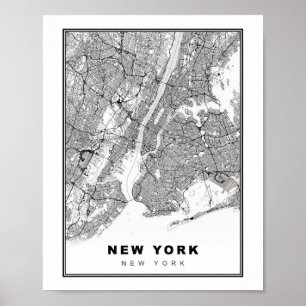 Poster Carte de New York