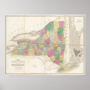 Poster Carte de New York
