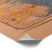 Poster Carte de New York,Affiche (Coin)