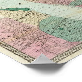Poster Carte de New York et de ses environs (Coin)