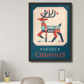 Poster Carte de Noël avec conception d'illustration de re