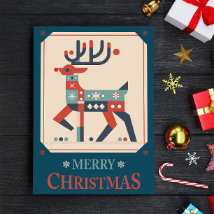 Poster Carte de Noël avec conception d'illustration de re