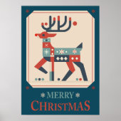 Poster Carte de Noël avec conception d'illustration de re (Devant)